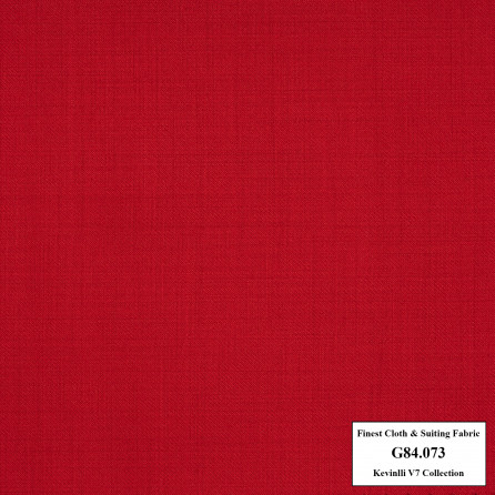 G84.073 Kevinlli V7 - Vải Suit 80% Wool - Đỏ trơn